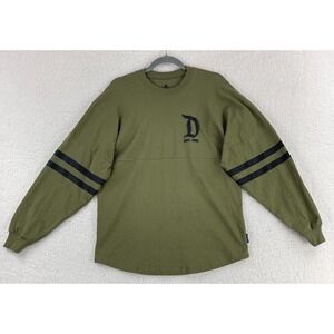 Disney Spirit Jersey Shirt Womens Small Olive‎ Green Pullover Long Sleeve Casual